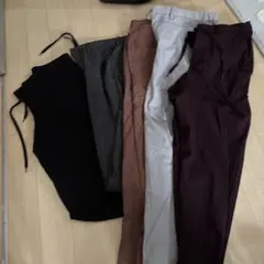 GU スラックス Sサイズ 黒 チェック柄5本セット