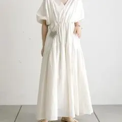 mystic ドロストギャザーワンピース