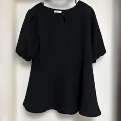 【美品】 a.v.v ペプラム ブラウス ブラック チュニック アーベーべ　M