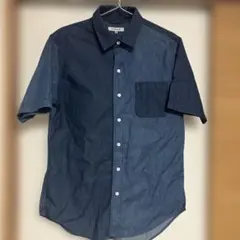 GLOBAL WORK 半袖シャツ M ダークブルー