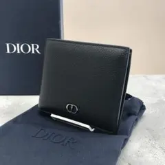 【現行品】Dior CD Icon ウォレット 二つ折り 財布 ブラック レザーのサムネイル