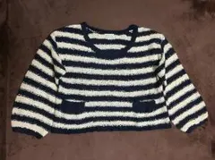 ★フリーsize★未使用earthのボーダーニット