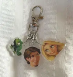 ディズニー　トリオアクリルキーチェーン　ラプンツェル