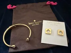 kate spade ゴールド ブレスレットとピアスセット