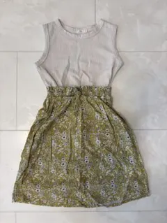 【美品】ペアマノン　ノースリーブワンピース 130サイズ 花柄