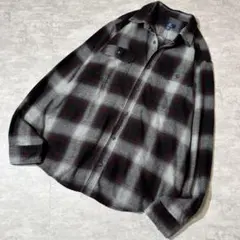 ピ*ス様 雰囲気抜群 00s GEORGE オンブレチェック ネルシャツ
