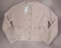 GU ツイーディーニットカーディガン ピンク S