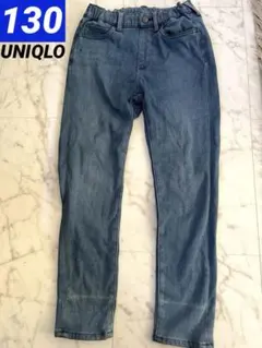 ユニクロ UNIQLO 130㎝ ヒートテック デニム パンツ キッズ ズボン