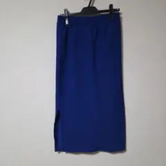 アクアガレージ　リブタイトロングスカート　ストレッチタイトスカート　青　Lサイズのサムネイル