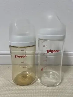 Pigeon 哺乳瓶 240ml ガラス/プラ 2本セット