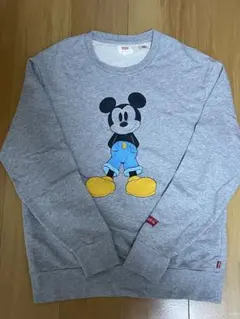 リーバイス　ミッキーマウス プリント スウェット グレー