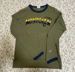 チャンピオン 長袖Tシャツ　カーキ