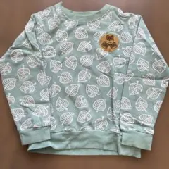 どうぶつの森葉っぱ柄トレーナー130