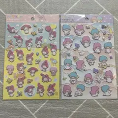 ダイソー　ペタペタシール　2枚セット マイメロ　キキララ