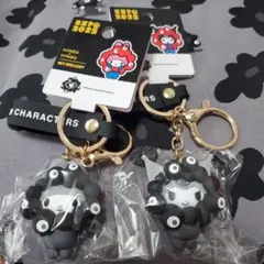 マイメロ　クロミ　サンリオ　黒ミャクミャク 立体キーホルダー　ブラック　セット