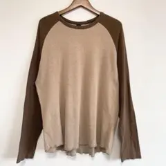 00s gap ラグランカットソー ロンt ブラウン 古着屋 old gapのサムネイル