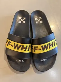 OFF-WHITE シャワーサンダル ブラック イエローのサムネイル