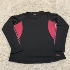 ミズノ　ジャージ　ロンT インナー　長袖　シャツ　ブラック　レディース