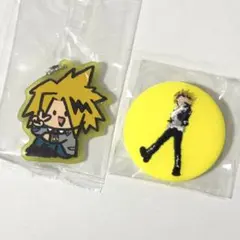 上鳴電気 刺繍CANバッジ カプセルラバーマスコット キーホルダー ヒロアカ