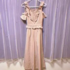 ピンクベージュ LIZLISA オーバーオール