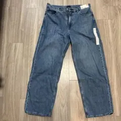 【新品】UNIQLO ワイドストレートジーンズ 34インチ