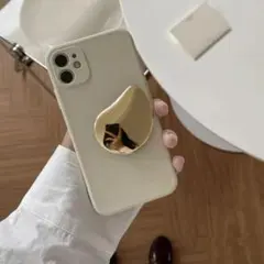 韓国♡高級感♪ 耐衝撃性のバックカバー　モノトーン iphoneケース