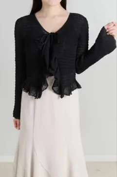 Herlipto Crochet Lace Cardigan Sサイズ　ブラックのサムネイル