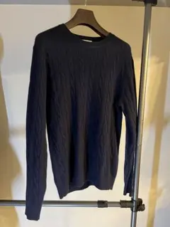 UNITED ARROWS カシミヤ ケーブルニット XL ネイビーセーター