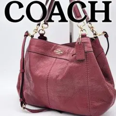 COACH コーチ 2wayショルダーバッグ レザー レッド F28992