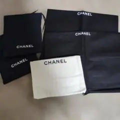 未使用　CHANEL 　ブラック　ホワイト　巾着袋 　5セット