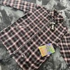 新品未使用 チェック ジャケット シャツ ポケット付き フリーサイズ