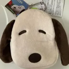 新品未使用 スヌーピー 手触りの良いリュック型マチ付きカラビナファスナポーチのサムネイル