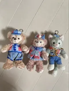 ダッフィー シェリーメイ ジェラトーニ 15周年 ぬいぐるみバッジ 3体セット