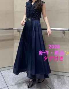 2026新品FRAY I.D ネイビーデニムプリーツワンピース