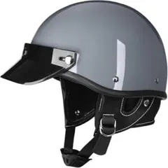 新品PSC認証 バイク用ハーフヘルメット（125cc以下原付用・バイザー付）のサムネイル