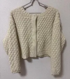 mystic ポコポコニットカーディガン　アイボリー