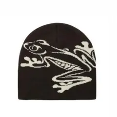 【新品】ビーニー ニット帽 帽子 ストリート y2k グランジ 海外 ブラウン