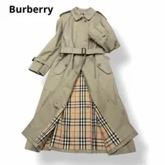 Burberry ステンカラーコート ベルト 裏地ノバチェック バーバリー