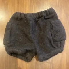 ウール製ダークグレー ベビーショーツ 2ポケット