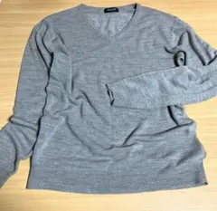 COMME CA ISM グレー Vネックニット Mサイズ ユニセックス