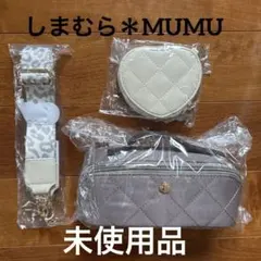 しまむら＊MUMU＊BOXポーチ .ハートミニポーチ.携帯ショルダーストラップ＊のサムネイル