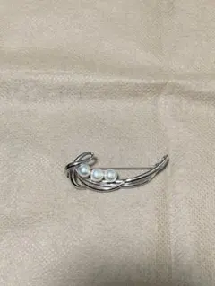 パール ブローチ silver製 真珠7mm〜7.5mm