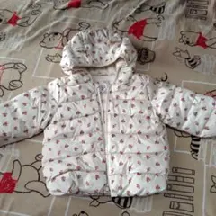 baby GAP 花柄　くまみみ付きダウンフェザージャケット 12-18ヶ月