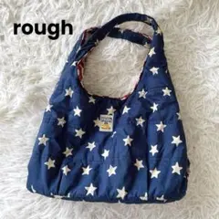 3箇所仕切り収納たっぷり✴︎rough ラフ 星柄 星条旗 ハンドバッグ アメカジ