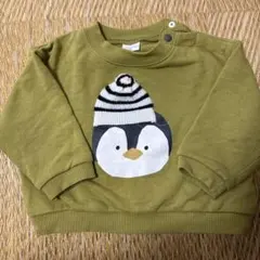 ペンギンプリント トレーナー オリーブグリーン