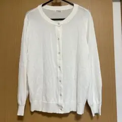 CINEMA CLUB ホワイト カーディガン Lサイズ