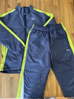 PUMA ウィンドブレーカー上下セット ネイビー/ライム