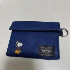 PORTER スヌーピー二つ折り財布 ネイビー