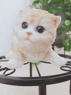 猫のオーナメント オレンジと白