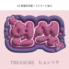 TREASURE ヒョンソク ぷっくり ネームボード オーダー 韓国 文字パネルのサムネイル
